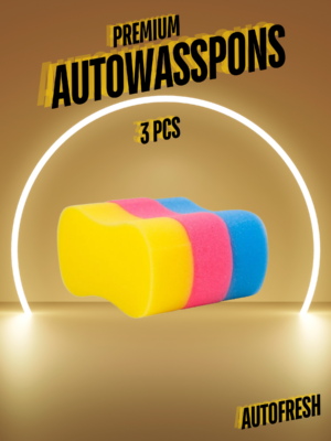 AutoFresh -Autowasspons- 3 Stuks- Gebogen Zachte Spons